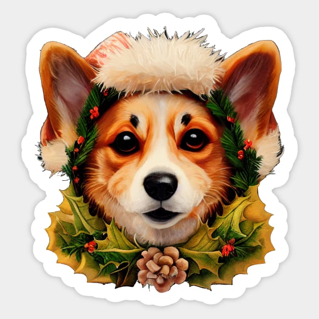 Merry Corgmas! Sticker by Spice Flow Designs